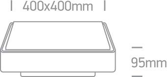 Plafon LED superficie ONE LIGHT 67282BN/G/W gris 30w 3000K IP65