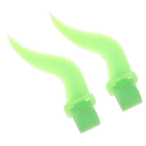 BESPORTBLE 2pcs Glow-in-the-Dark Green Cosplay Horns Headphone Attachments Horns Ornaments for Over-Ear Wireless Headset Halloween Party Accessories