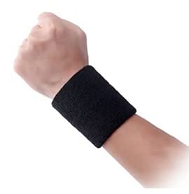 4 Pairs Of Cotton Terry Cloth Wrist Sweatbands/Sports Basketball Wristband For Athletic Men & Women #TOP2