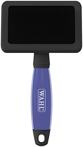 WAHL Canada Large Slicker Brush, Detangles and Removed loose hair, Stainless Steel Angled Pins, Great for Dog Grooming - Model 58424, Blue