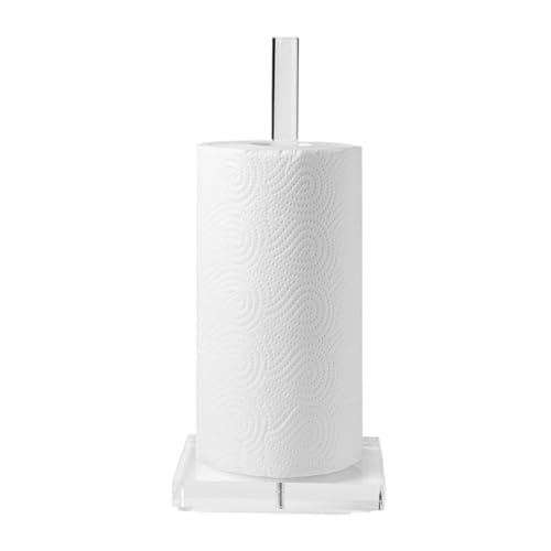 Soporte para toallas de papel, organizador de pañuelos acrílico, función de dispensador de rollo de mesa, elegante diseño de cocina para el hogar, almacenamiento multiusos con uso para inodoro, despen