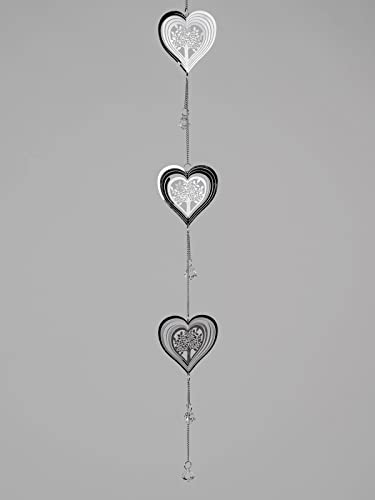 formano Deko Fensterhänger Herz 80 cm Edelstahl Mobile Girlande