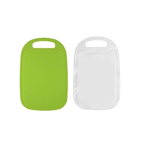 Large Chopping Board for Kitchen with Non Slip Grip Hanging Hole Plastic Cutting Board for Chopping Vegetables Salad Fruits and Meat 33x22cm