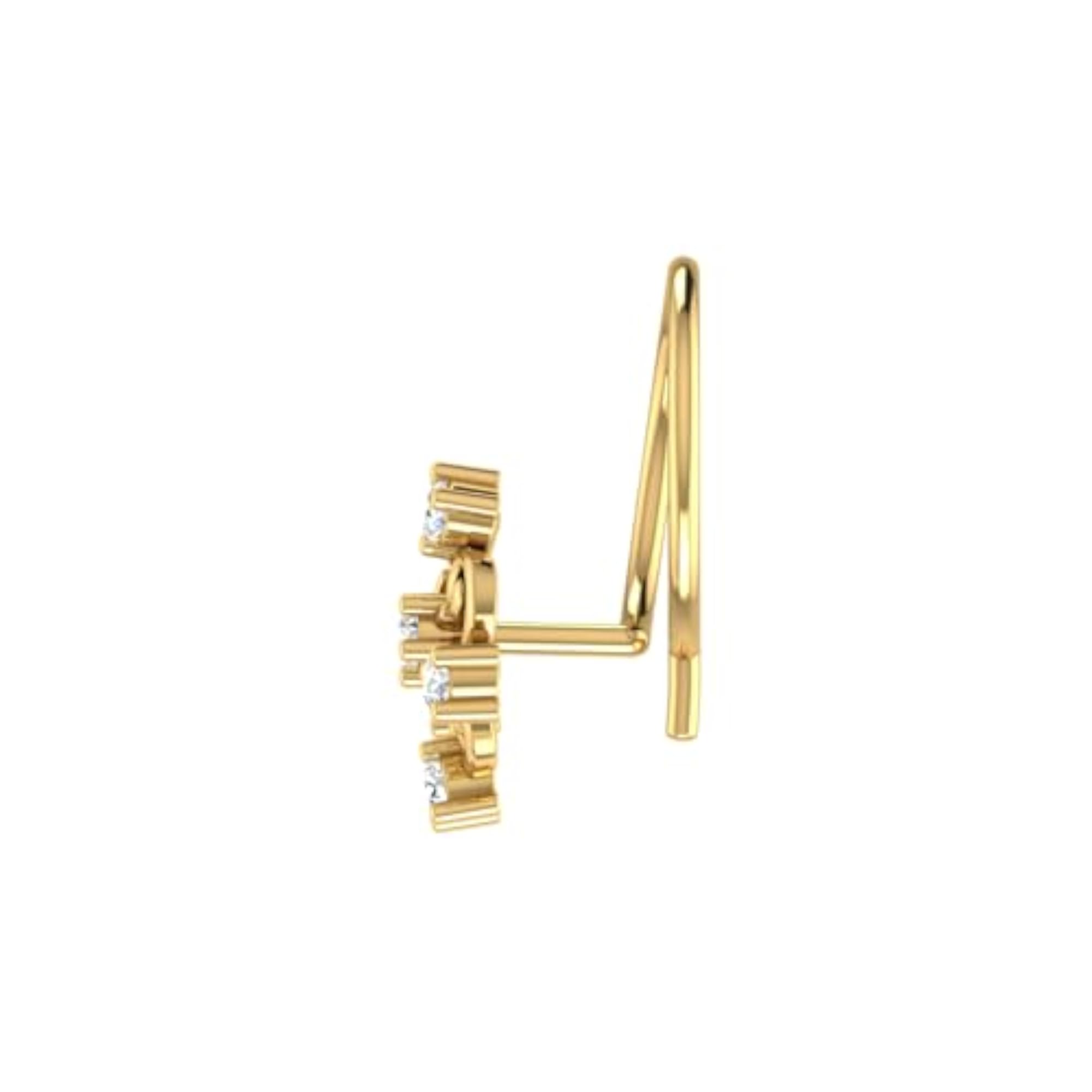 Women's 14Kt Yellow Gold Stud Nosering, Timeless