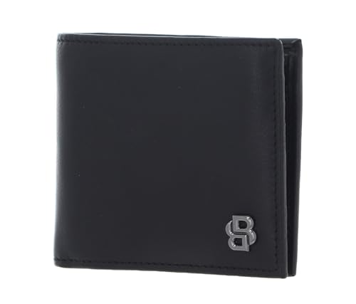 Portefeuille BOSS B Icon en cuir noir avec 4 emplacements cartes et porte-monnaie