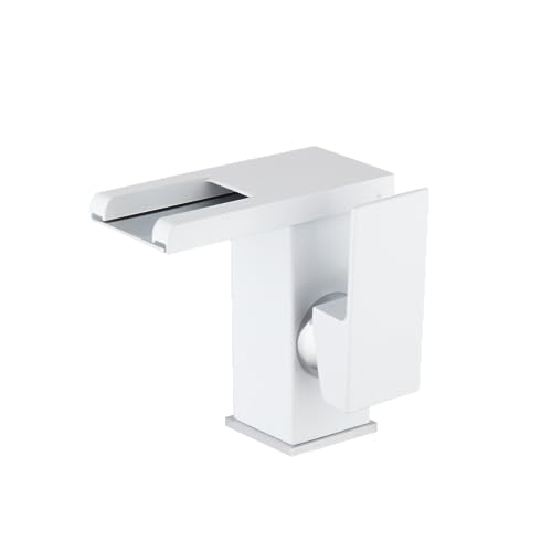 Robinet cascade salle de bain blanc doré pour ambiance spa - 2