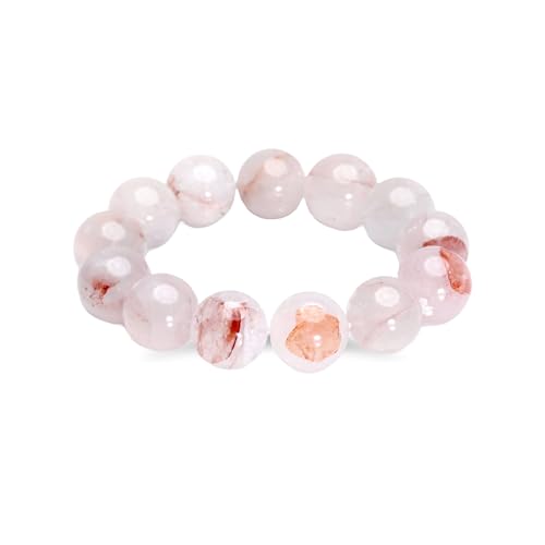 Bracelet de quartz de l'Himalaya unisexe, le cadeau idéal en pierres naturelles