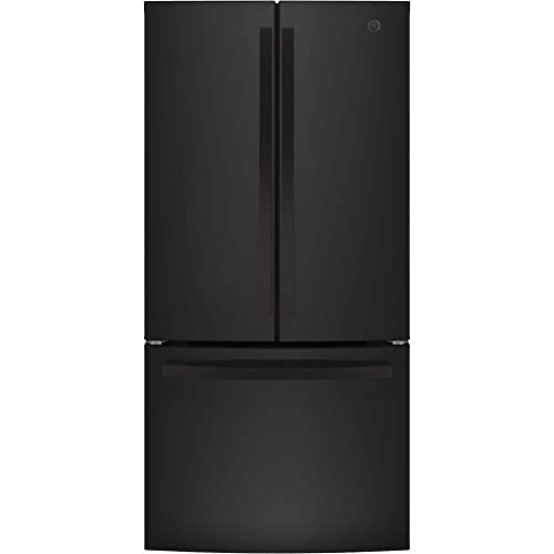 GE 24.7 Cu. Ft. ENERGY STAR French Door Refrigerator with Internal Water Dispenser – Black (Model GNE25JGKBB)