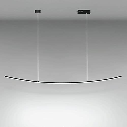 Luz colgante de metal lineal ultra delgada de diseño minimalista