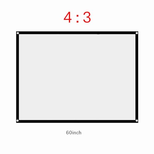 Pantalla de proyección manual plegable 60 pulgadas miniatura 4