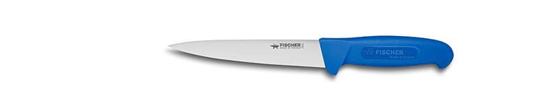 Fischer Bargoin Profinox Saigner surmoulé 17 cm manche bleu - sur carte - la pièce 6020-17