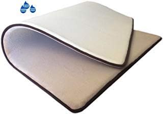 Thick Comfort Micro Plush Fleece Gray Luxurious Soft Memory Foam Waterproof Anti Slip Rug Pad Mat for Homes, Kitchen, Baths, bedrooms, Pets, Activities. (42"x28"x1.1")