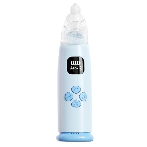 Xijobido Aspirador Nasal Para Bebé - Con 3 Niveles De Succión Para Mocos | Dispositivo de Eliminación de Mucosidad con Luz y Música Relajantes, 3 Boquillas, Limpieza Nasal Recargable