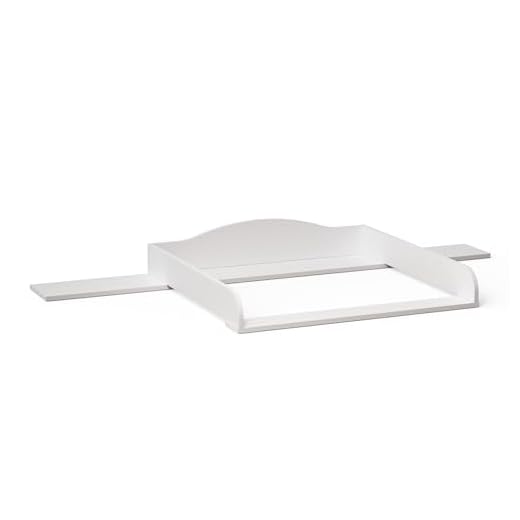 BELLABINO Oti Wickelaufsatz - Wickeltischaufsatz für Malm, Hemnes, Nordli Kommoden in weiß - Wellig mit Platzhalter - 16,5 x 74 x 160 cm