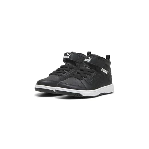 PUMA Rebound V6 Mid WTR AC+ PS, Zapatillas, Shadow Gray Black White, 31 EU