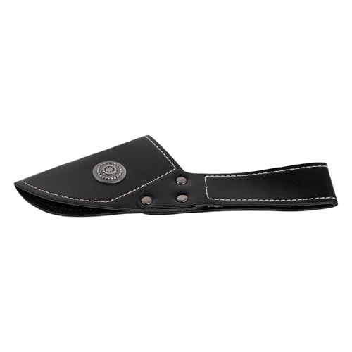 Alasum Funda Protectora de Pu de Camping Negra Redondeada con Correa de Cinturón, Cubierta para Hoja Resistente y Cierre a Presión, Transporte Seguro para Actividades al Aire Libre