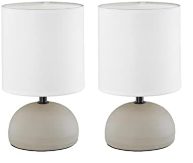Reality Leuchten R50351025 - Lampada da tavolo in ceramica, colore cappuccino, 14 x 14 x 23 cm (Confezione da 2)