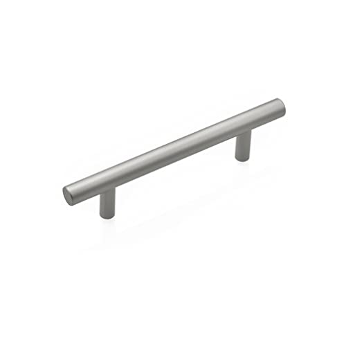Tirador de Armario en Forma de Barra T,Europeo Tirador para Mueble de Aleación de Aluminio,Sólido Manijas del Gabinete o Cajón Asa para Baño y Cocina,Orificio Central(Entre Ejes 224mm,Plata) Cover