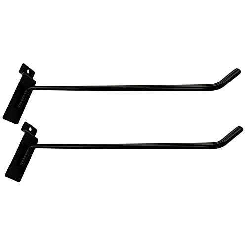 For 12 Slatwall Hoo, Black, Hanger Display,Display Panel Hoo Wire Metal 2Pc Set