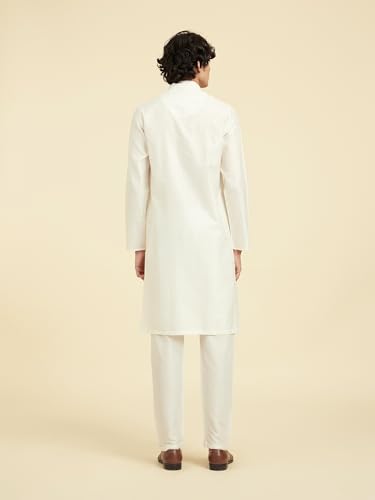 Image of DIWAS BY MANYAVAR Men's Viscose Blend Textured Solid Kurta (1pc)
