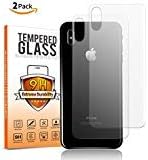 Iphone X Back Screen Protector Glass[2-Packs],iPhone X Tempered Glass Back [Anti-Fingerprint][Double Defense] Protector for Apple iPhone X / 10