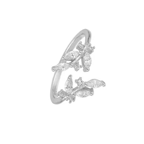Epinki Ring Fashion ���f�B�[�X 9K/14K �z���C�g�S�[���h ���[�t �I�[�v���A�W���X�^�u�������O �z���C�g�}�[�L�[�Y���A�b�T�i�C�g�W���G���[ ���j�[�N�ȍ���w�� �T�C�Y4-10, 7, �z���C�g�S�[���h���b�L�x�[�X, �������A�T�i�C