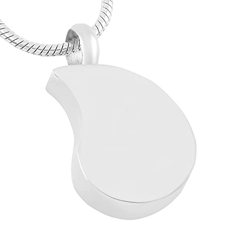 Pendentif de crémation en forme de goutte d'eau vierge 316L - 2