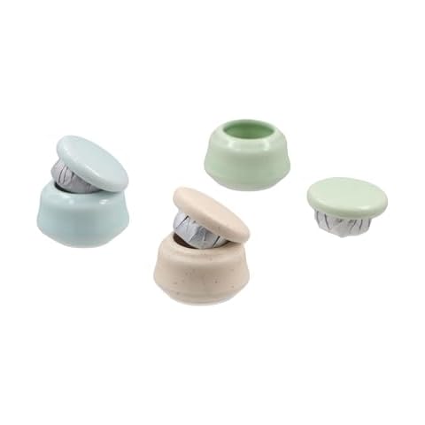 zaoalife 3pcs Cosmetic Sample Containers with Lid,Empty Ceramic Lip Balm Pot Jars,Ceramic Tea Jars Spice Jar,Ceramic Storage Containers for Creams Lipsticks Cover