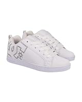 DC Shoes Court Graffik Damen Sneaker, White M Silver, 40.5 EU