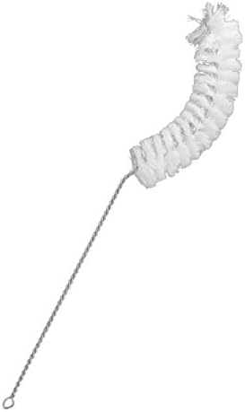 EISCO Curved, Flask Cleaning Brush, 15" - Twisted Stainless Steel Wire Handle - Ideal for Labware, Glassware, Beakers, Bottles, Jars, Cups, Vases up to 6.25" Diameter
