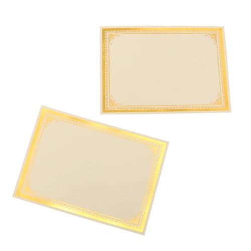 POPETPOP Papel Para A4 250 g 8 Hojas Blanco Estampado Oro Para Diplomas y Reconocimientos Ceremonias Académicas y Premios