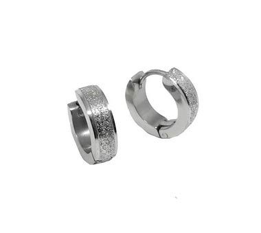 Brinco Masculino Argola 10mm Diâmetro Aço Cirúrgico Brilhos