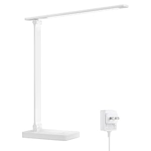 Lepro LED Desk Lamp, Metal Desk Light 9.5W 800lm, Forbes Vetted Best Task Lamp, 5 Color Modes 5 Brightness Level, Dimmable Home Office Desktop Lamp for Reading, Crafting, Sewing, Puzzle, Nail, White