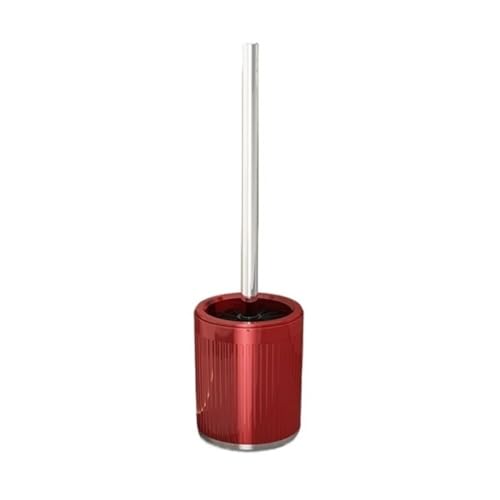 Brosse de nettoyage WC rouge et sa base compacte pour optimiser vos petits espaces - 2
