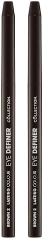 Collection Cosmetics Eye Definer, Soft and Blendable Eyeliner, Brown (Pack of 2)