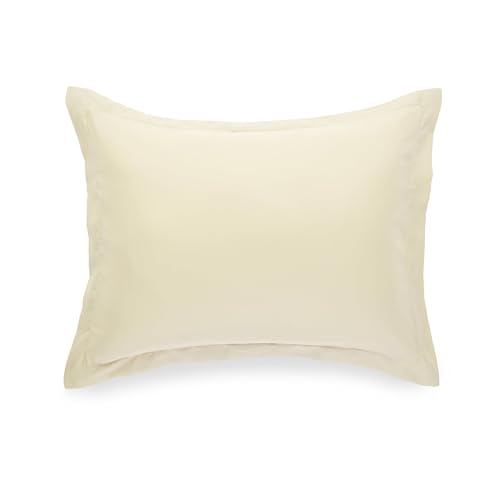 Image of Amazon Basics Lightweight Microfiber 3-Piece Duvet Cover Set with Zipper Closure, Full /Queen, Beige, Solid