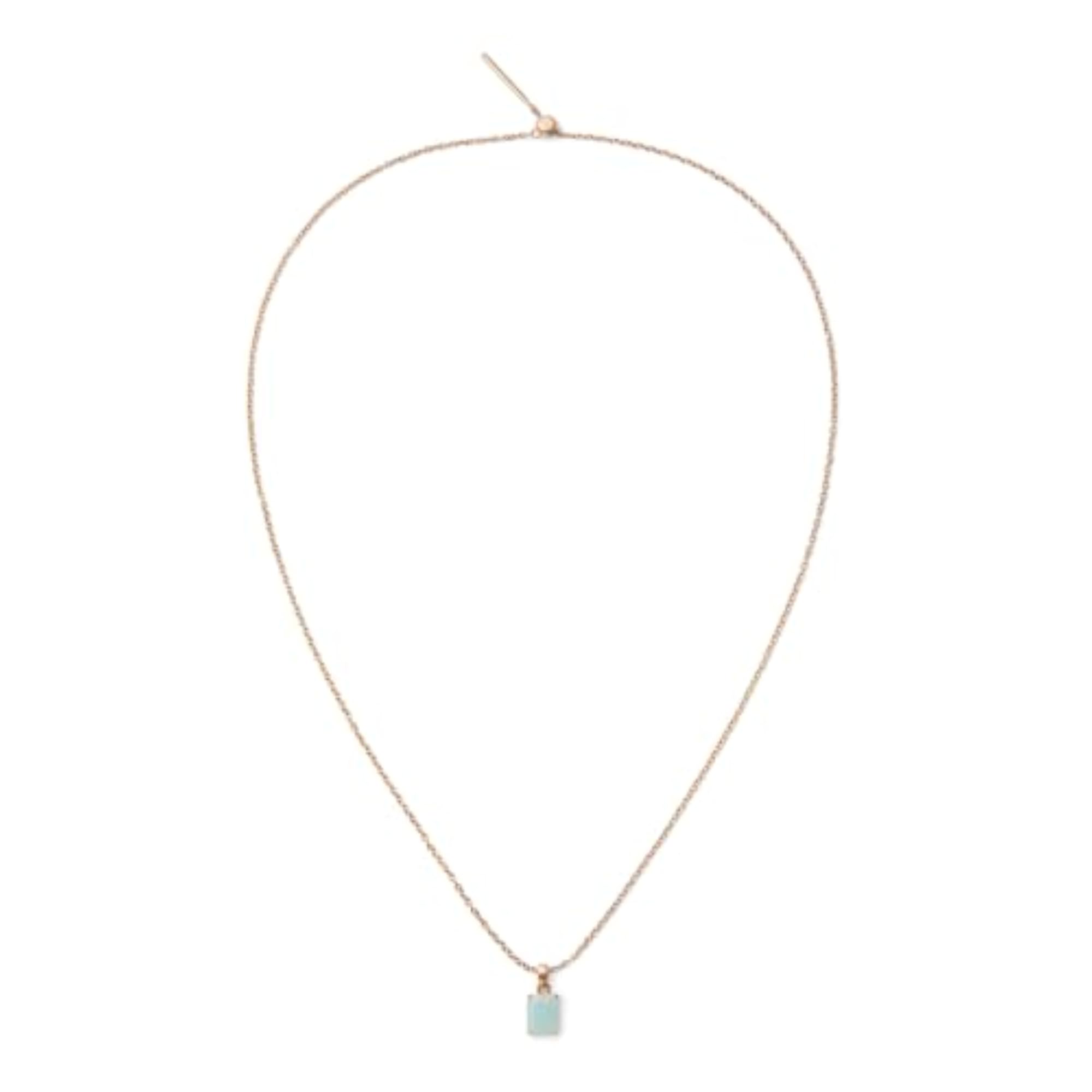 Rose Gold Octagon Amazonite Charm, Unique Gift