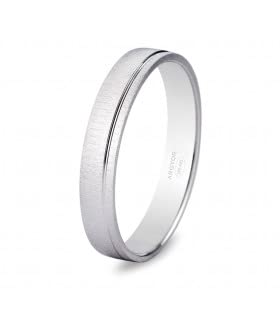 Alliance Mariage Or Blanc ARGYOR Liam 18K en maille de 3.5mm chic