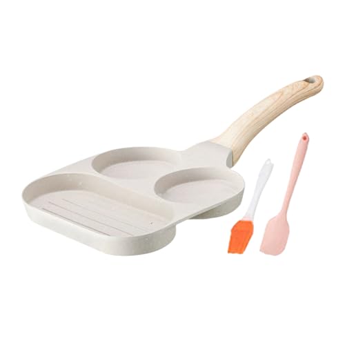Sartén para huevos, antiadherente, parrilla de desayuno para tortilla para distribución uniforme del calor, hogar, cocina, camping, comedor, restaurantes, estufa de gas