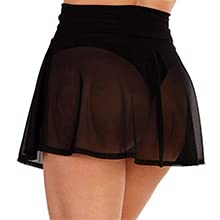 SHIBAOZI Women Girls Swim Cover Ups Swimsuit Cover-up Skirts Short Mesh Sheer See-Thru Bikini Coverups3