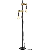Bombilla E27 intercambiable: la lámpara de pie rústico sin bombilla satisface plenamente tus necesidades de bricolaje. Puede cambiar sus bombillas E27 según su estilo actual, como: B. Retro, Moderno, Regulable, Smart y RGB. Esto te hará sentir cómodo tanto en habitaciones amuebladas como con muebles de estilo moderno. Pero preste atención a la potencia de 1 bombilla MAX≤ 25 W; tipo Bulb ST64/A60/G80/G95