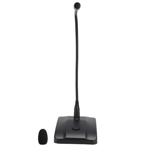 Generic Micrófono de Cuello de Cisne con Cable de Escritorio con Directividad en Forma de Corazón y Base Ponderada Estable