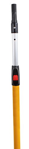 ProDec PREX003 - Poste de extensión de bloqueo de botón de 2 pies - 4 pies para marcos de rodillos de pintura, amarillo Cover
