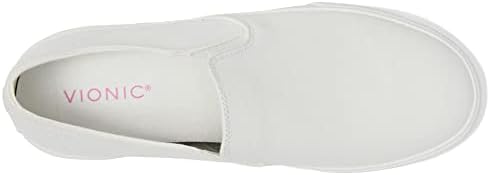 Vionic Groove Women's Slip On Casual Canvas Comfort Shoe White Canvas - 7 Medium | Image 1