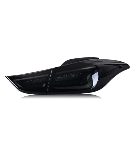 Sqnbra Remolque trasero Luz Trasera LED Para Hyundai Para Elantra Avante MD 2010-2015 Luz Marcha Trasera Freno Marcha Atrás Intermitente Dinámico. Lámpara Trasera(Negro)