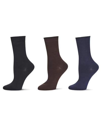 Image of MeMoi Roll Top Buttersoft Crew 3 Pair Pack