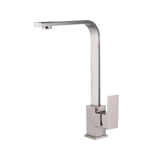 Robinet de cuisine carré pivotant résistant pour évier à trou unique - 2