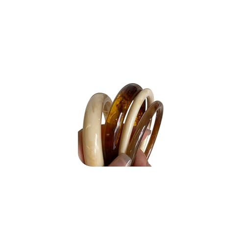 ÌF ME Acrylic Bangles Bracelets For Women, Maillard Lightweight Chunky Resin Bracelets, Premium Fall Winter Boho Jewelry Gift
