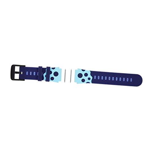 Alipis Correa de Silicona Suave y Ajustable para Reloj Inteligente Banda de Repuesto Compatible con Smartwatch Niña y Diseño Negro Azul