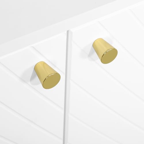 HOMCOM Sideboard Storage Cabinet with 3 Carved Line Doors and 5 Legs White - Image 9